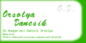 orsolya dancsik business card